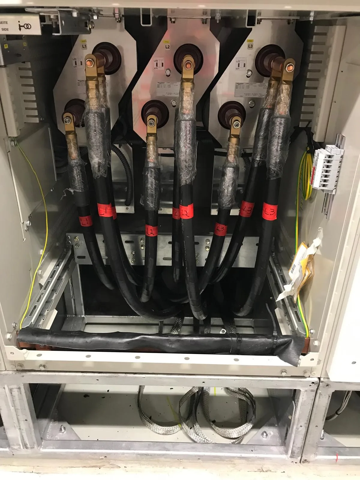 HV cable jointing on a 22kV XLPE cable, joint kit in progress on a Singapore project site